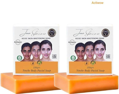 ACTIWOW Jiore Skincare Sinche Kojic Soap for Clearer, Brighter Face Combo Set A01(2 x 100 g)