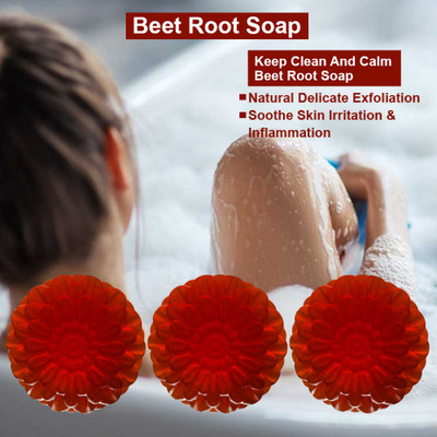 panthi Spinach Sparkle Beet Root Bathing Bar (100GM) (PACK OF 3)(3 x 100 g)