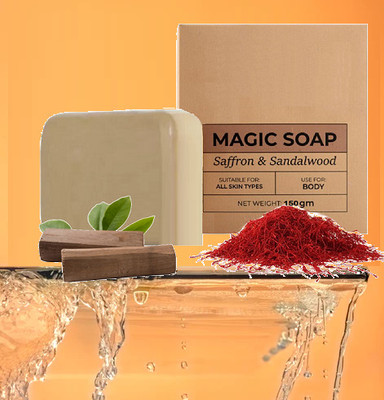 PERLENTE Soap Sandal Wood And Saffron for DeTan magic soap(150 g)