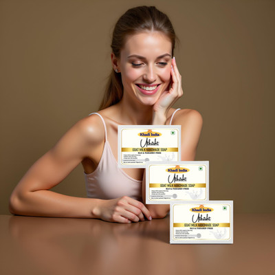 Utkrisht Goat Milk Infused Soap for Deep Moisture Pack of 3(3 x 125 g)