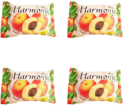 Harmony Peach natural soap pack of 4pcs(4 x 75 g)