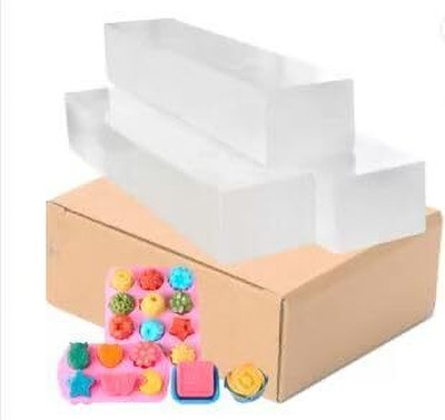 fresheasily Glycerine Transparent White Soap Base Making Material, 1 kg(1000 g)