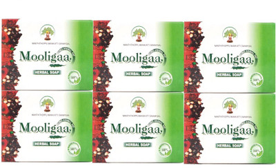 MOOLIGAA Hand Crafted Herbal Soap(6 x 75 g)