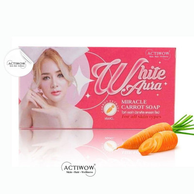 ACTIWOW White Aura Beauty Soap Toning with Deep Cleansing Carrot Formula(100 g)