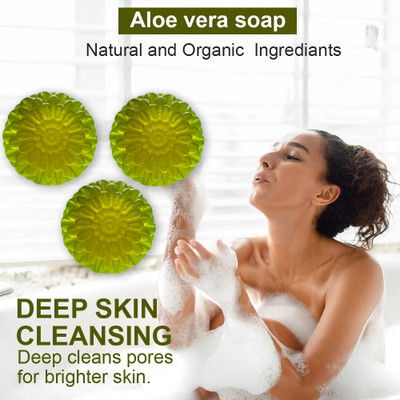CHITAKSH Aloe Vera Soap with Grapefruit Oil (100GM) (PACK OF 3)(300 g)