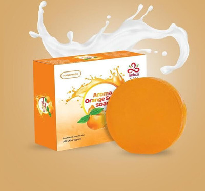 nebco aroma Orange scrub Soap Nourishing & Anti-Aging Properties for Smooth & Soft Skin(250 g)