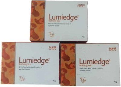 Aurelderma LUMIEDGE BATHING BAR 75 GM Pack of(3 x 75 g)