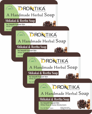 drontika Handmade Herbal Combo Assorted Natural Shikkai Soap(4 x 125 g)
