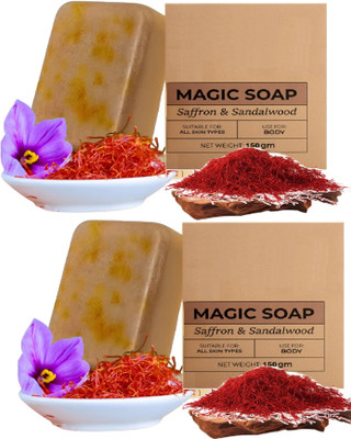 AGLEY Soap Sandal Wood And Saffron Soap For Glowing Handmade Soap(2 x 150 g)