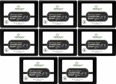 Earth Science Ayurveda Herbal Natural Activated Charcoal Bath Soap made with Natural Oils(8 x 125 g)