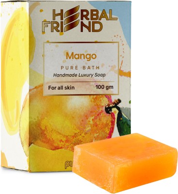 Herbal Friend Mango soap Cleans deeply leaving your skin refreshed, softer and hydrated(100 g)