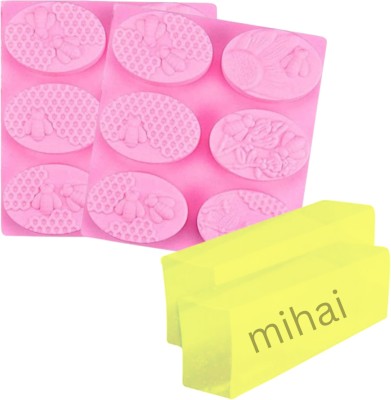 mihai MANGO GLYCERINE Soap Base Bar For Soap Making WITH HONEY MOLD(500 g)