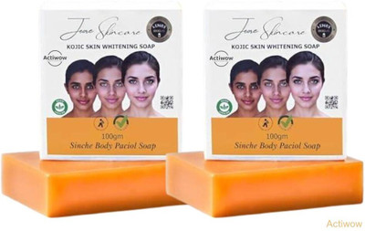ACTIWOW Jiore Skincare Sinche Kojic Soap for Lightening and Moisturizing Set A02(2 x 100 g)