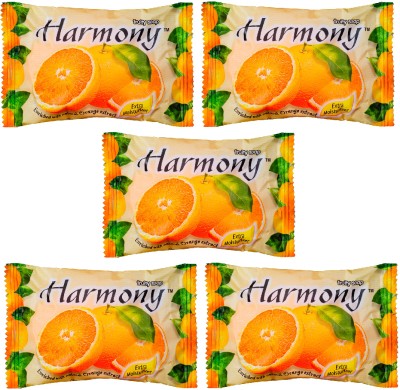 Harmony Fruity Orange enriched with natural orange extract fruity soap very pleasant smells(5 x 75 g)