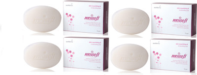 Aurelderma MOISOFT SKIN NOURISHING & MOISTURIZING BAR PACK OF (4 X 75 G)(4 x 75 g)