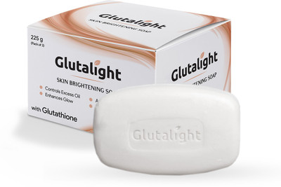 Glutalight Brightening Soap with Glutathione | Pigmentation and Detan(3 x 75 g)