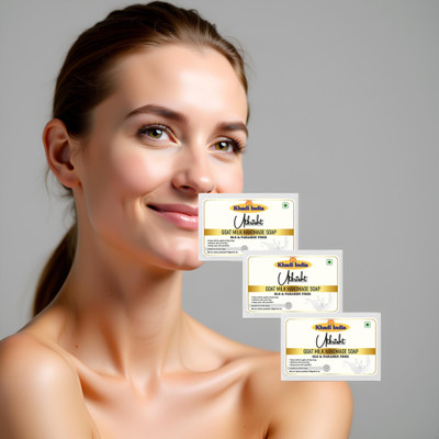 Utkrisht Goat Milk Body Cleanser Soap Bars Pack of 3(3 x 125 g)