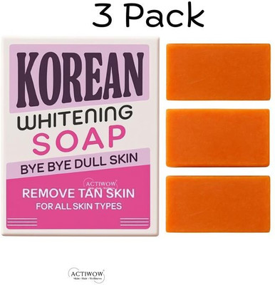 ACTIWOW Korean Soap Herbal Glow Whitening Care 3PCS(3 x 33.33 g)