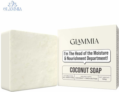 GLAMMIA Ghar Soap Coconut Soap | Natural Hydrating Soap Bar with Rich Foam(100 g)