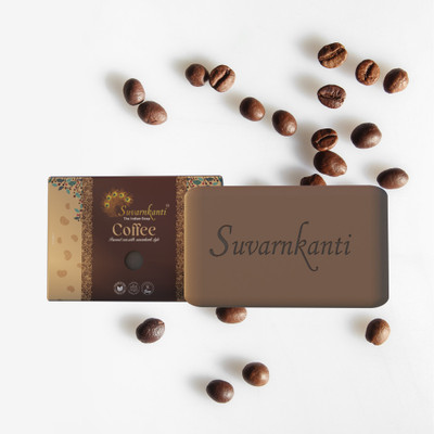 Suvarnkanti Coffee Soap | Natural Exfoliating Soap Bar for Glowing Skin 02(2 x 50 g)
