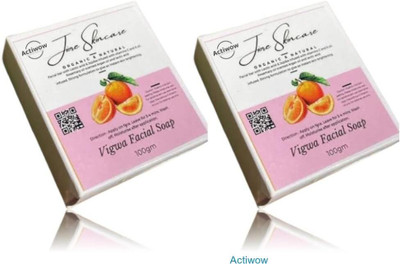 ACTIWOW Jiore Vigwa Whitening Soap for Soft, Even Complexion Combo(2 x 100 g)