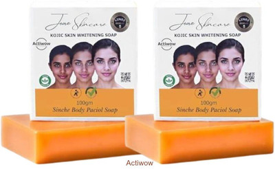 Jiore Skincare Sinche Kojic Soap for Clear, Even Skin for Women & Men Combo Set(2 x 100 g)