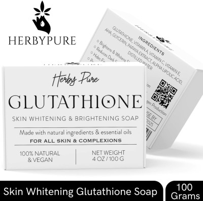 Herby Pure Glutathione Skin Whitening & Brightening Natural Soap Bar | Anti-Aging & Wrinkle(100 g)