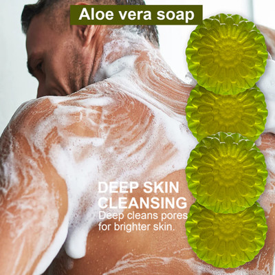 Groovy Soothing Aloevera Soap for Sensitive Skin (100GM) (PACK OF 4)(400 g)