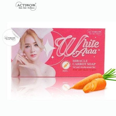 ACTIWOW White Aura Beauty Soap Smooth with Anti-Aging Effect Carrot Formula(100 g)