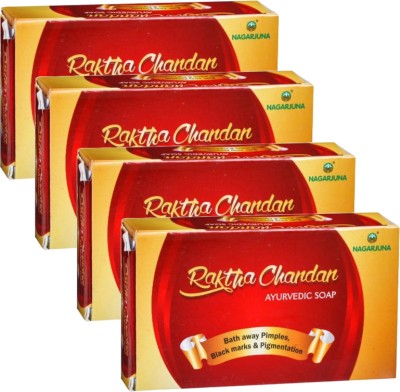 Nagarjuna Raktha Chandan Ayurvedic Soap (75g) (Pack of 4)(4 x 75 g)