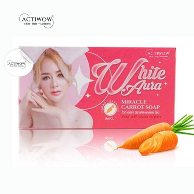 ACTIWOW White Aura Beauty Soap Hydrating for Clear Skin Carrot Formula(100 g)