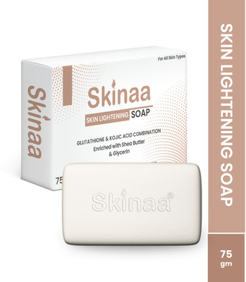 SKINAA Skin Lightening Soap with Kojic Acid, Glutathione & Enriched with Shea Butter(75 g)