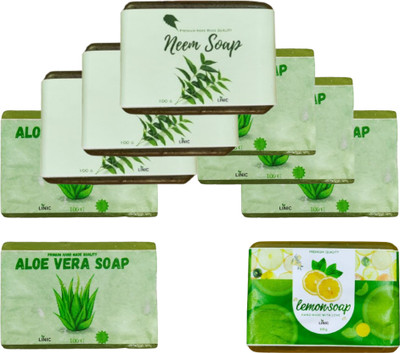 linic HERBAL NEEM SOAP(3), ALOE VERA SOAP(5), LEMON SOAP(1)(9 x 100 g)