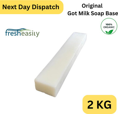 fresheasily Premium Goat Milk Melt and Pour Soap Base for Soap Making -2 KG(2 x 1000 g)