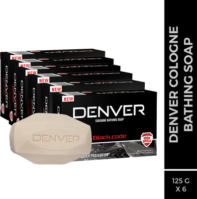 DENVER Black.code Cologne Bathing Soap (125g x 6)(6 x 125 g)