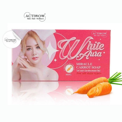 ACTIWOW White Aura Beauty Soap Refining with Silky Finish Carrot Formula(100 g)