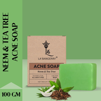 La'bangerry Neem & Tea Tree Acne Soap for Pimple Control Bar(100 g)