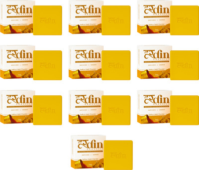 Hardin Organics Haldi Chandan Soap for Glowing Skin | Tan Removal & Hydration(10 x 100 g)