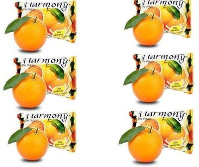 cezliar Harmony ORANGE SOAP FRUIT SOAP WITH EXTRA MOISTURIZER (PACK OF 12 )(6 x 75 g)