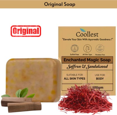 coollest Magic soap Sandalwood Soap for Soft, Radiant, Silky Fresh Skin.(100 g)