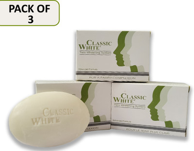 LOXITY Classic White Bathing Soap Helps in Relaxing & Cleansing Skin(3 x 85 g)