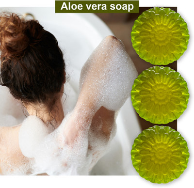 CHITAKSH Aloe Vera Soap with Avocado Oil (100GM) (PACK OF 3)(300 g)