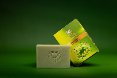 PearlyTouch Basil Soap with Olive Oil - skin whitening soap,handmade soap for Skin Whitening(300 g)