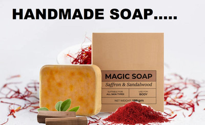 AGLEY Best Magic Soap Sandal Wood And Saffron for DeTan Soap for Dark Spots(150 g)