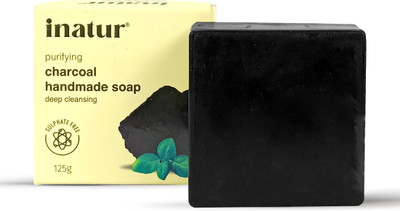 inatur Deep Cleansing and Exfoliating Charcoal Handmade Soap(125 g)