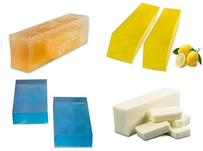 KINEX Combo Melt and Pour Honey, Lemon, Mint (Menthol) and Triple Butter Soap Base(2 x 500 g)