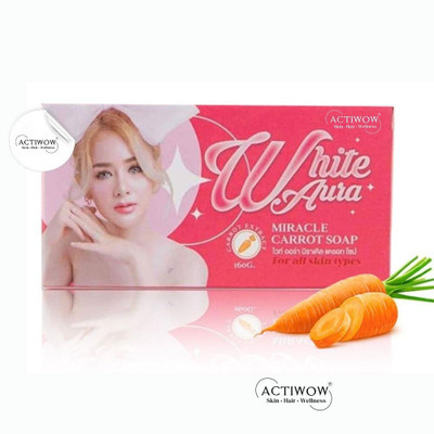 ACTIWOW White Aura Beauty Soap Toning with Pore Refining Carrot Formula(100 g)
