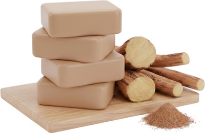 Chhaydo Herbal Sandalwood Soap for Tan Removal, Brightening & Smooth Skin Care for Men & Women(4 x 100 g)