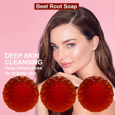 CHITAKSH Pear Perfect Beet Root Bathing Bar (100GM) (PACK OF 3)(3 x 100 g)