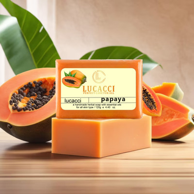 Lucacci Papaya Soap Skin Whitening With Natural Ingredients Soap(100 g)